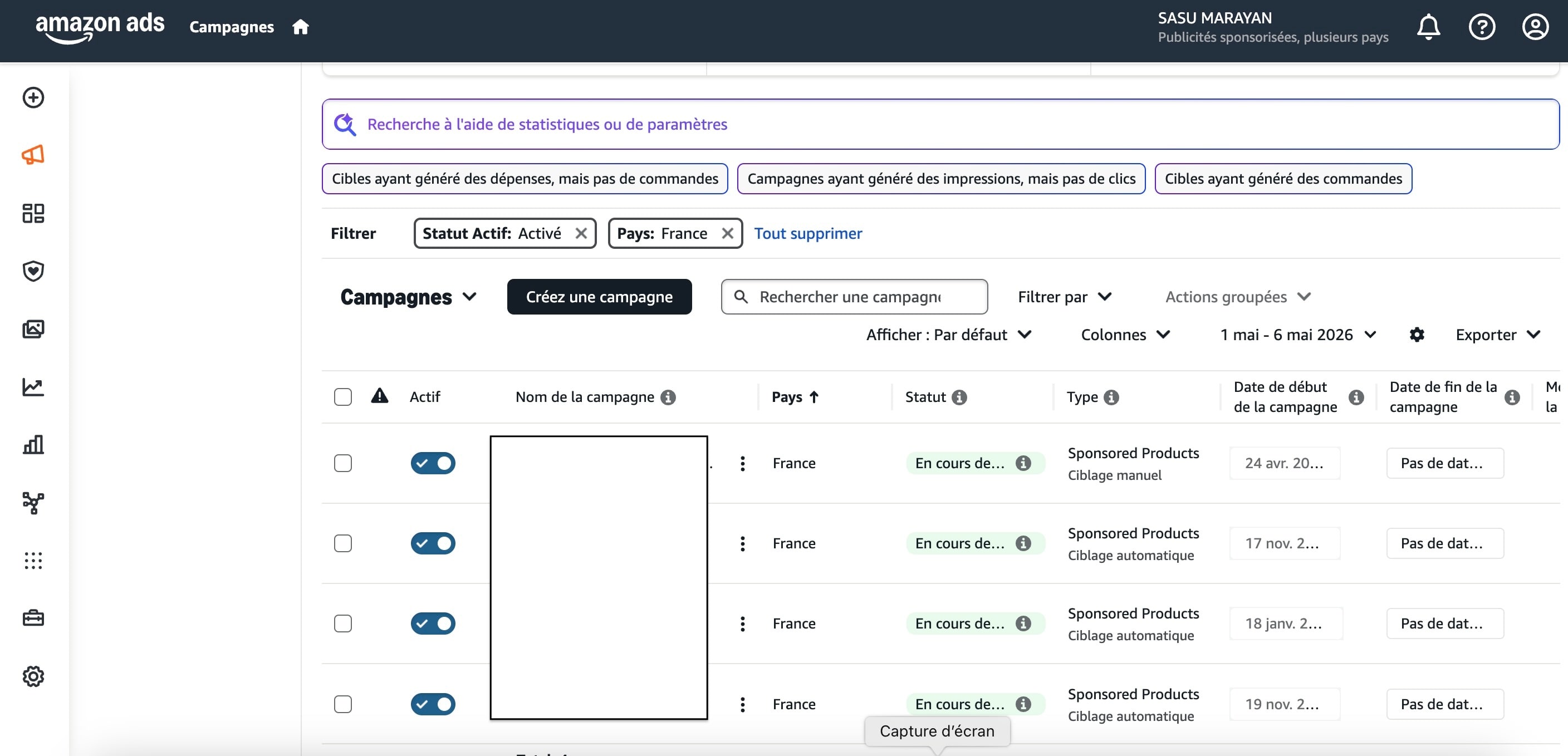 Sponsored Ads Amazon — pilotage des campagnes PPC